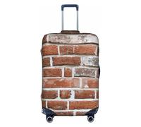 KLJnmbb Housse de valise avec impression murale vieille brique élastique, lavable, anti-rayures et anti-poussière, blanc, L