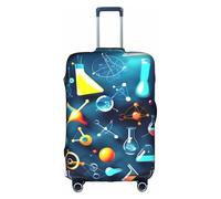 KLJnmbb Housse de valise imprimée scientifique abstraite, chimie, élastique, lavable, anti-rayures, protection contre la poussière, élégante, blanc, L
