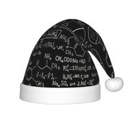 KLJnmbb Illustration abstraite, science, chimie, impression 3D, enfants et adultes, chapeau elfe de Noël, vacances, fête, couvre-chef, hiver, Noël, Nouvel An