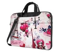 KLJnmbb Paris Tour Eiffel France Imprimer Sac pratique élégant et protecteur pour ordinateur portable Sac souple polyvalent pour femme homme, Noir , 13 inch