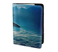 KLJnmbb Porte-documents de voyage compact et élégant avec imprimé avions de combat de 14 cm pour homme et femme