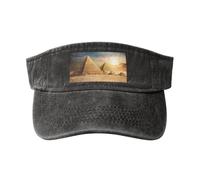 KLJnmbb Pyramide égyptienne dans le désert imprimé tous les jours vintage délavé casquette de baseball classique mode chapeau activités de plein air, Noir , Taille unique