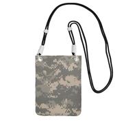 KLJnmbb Sac à bandoulière pour téléphone portable avec imprimé camouflage numérique - Pour femme et homme - Accessoire de voyage, Noir , Taille unique