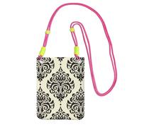 KLJnmbb Sac à bandoulière pour téléphone portable avec imprimé éléphants asiatiques pour femmes et hommes, Fuchsia, Taille unique