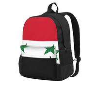 KLJnmbb Sac à dos léger avec drapeau de la République arabe syrienne imprimé grande capacité pour randonnée, aventures en plein air, trajets quotidiens