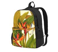 KLJnmbb Sac à dos léger de grande capacité avec imprimé oiseau de paradis tropical pour randonnée, aventures en plein air, trajets quotidiens