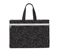 KLJnmbb Sac fourre-tout en toile avec impression de constellation de divination étoilée pour documents, fournitures de bureau, voyage