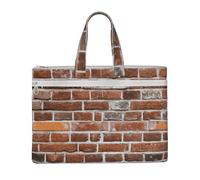 KLJnmbb Sac fourre-tout en toile avec impression murale de vieille brique pour documents, fournitures de bureau, voyage