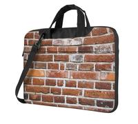 KLJnmbb Sac pratique pour ordinateur portable élégant et protecteur Motif mur de briques anciennes Pour homme et femme, Noir , 14 inch