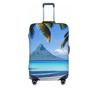 KLJnmbb Tahiti Housse de protection élastique universelle pour bagage Motif plage, Noir , L, Bagage à main