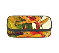 KLJnmbb Trousse à crayons de voyage avec imprimé oiseau de paradis tropical 21 x 5 x 9,4 cm Sac de rangement fonctionnel pour fournitures de bureau