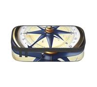 KLJnmbb Trousse à crayons de voyage avec motif boussole nautique 21 x 5 x 9,4 cm Sac de rangement fonctionnel pour fournitures de bureau