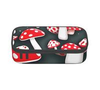 KLJnmbb Trousse à crayons de voyage motif champignon rouge blanc 21,6 x 5,1 x 9,4 cm Sac de rangement fonctionnel pour fournitures de bureau