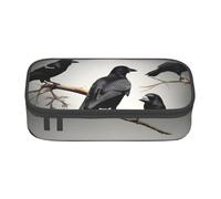 KLJnmbb Trousse à crayons de voyage motif corbeau noir sur une branche 21 x 5 x 9 cm