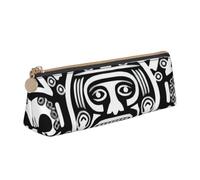 KLJnmbb Trousse à crayons élégante avec motif calendrier maya fin du monde - Grande capacité - Pochette triangulaire avec fermeture éclair pour outils d'écriture