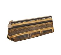 KLJnmbb Trousse à crayons élégante avec motif hiéroglyphes égyptiens - Grande capacité - Poche triangulaire avec fermeture éclair pour outils d'écriture