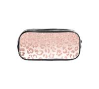 KLJnmbb Trousse à crayons transparente avec imprimé à paillettes or rose pour étudiants, enfants, garçons et filles