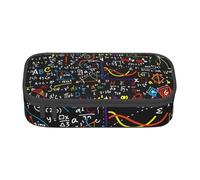 KLJnmbb Trousse de voyage avec impression de formule mathématique 21,6 x 5,1 x 9,4 cm Sac de rangement fonctionnel pour fournitures de bureau