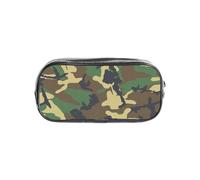 KLJnmbb Trousse transparente avec imprimé camouflage militaire vert pour étudiants, enfants, garçons et filles