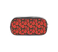 KLJnmbb Trousse transparente avec imprimé de coquelicots pour étudiants, enfants, garçons et filles