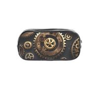 KLJnmbb Trousse transparente avec imprimé engrenages steampunk pour étudiants, enfants, garçons et filles