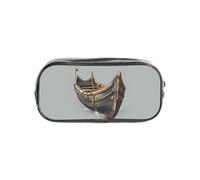 KLJnmbb Trousse transparente avec imprimé vieux bateaux vikings pour étudiants, enfants, garçons et filles