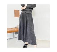 KLJUddGY Jupe Longue tricotée pour Femmes, Ample, Ligne a, Jupe Longue en Laine filante, Taille Haute, Ligne A, Hiver