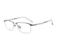 KLJUddGY Lunette Homme Montures de Lunettes carrées Monture de Lunettes en Titane Montures de Lunettes pour Hommes Demi-Montures lentille Transparente Montures de Lunettes pour Femmes Simplicité
