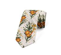 kljzzr Cravate moderne multicolore pour homme, Champagne orange brûlé, taille unique
