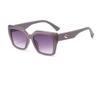 KLKLKTT Lunettes de soleil carrées rétro pour hommes et femmes, monture épaisse classique, style rectangulaire tendance avec emblème en métal en forme de diamant, confort optimal, C5