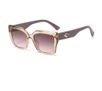KLKLKTT Lunettes de soleil carrées rétro pour hommes et femmes, monture épaisse classique, style rectangulaire tendance avec emblème en métal en forme de diamant, confort optimal, C6