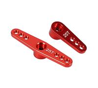 KLKNE 25T Aluminium RC Servo Bras pour Futaba Savox Xcore HD Power RC Outils, Rouge