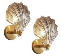 KlkrzJwy Applique Murale en Cristal Moderne, Applique Murale à Base en Laiton, Applique Murale en Cristal doré E14, luminaires muraux pour Chevet, Chambre à Coucher, Salon, Couloir, Salle à Manger
