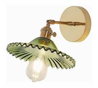 KlkrzJwy Applique Murale Vintage Industrielle Moderne E27 Applique Murale avec Support De Lampe en Laiton Up & Down Direction D'éclairage Abat-Jour en Verre pour Cuisine Island Salon Chambre