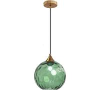 KlkrzJwy Globe Suspension en Verre Moderne Bronze Or Titulaire avec Boule De Verre De Couleur Lampe Suspendue Réglable Décoration Intérieure Suspendue Salon Luminaire pour Cuisine Island