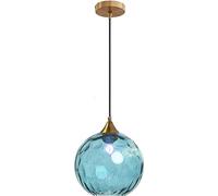 KlkrzJwy Globe Suspension en Verre Moderne Bronze Or Titulaire avec Boule De Verre De Couleur Lampe Suspendue Réglable Décoration Intérieure Suspendue Salon Luminaire pour Cuisine Island