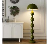 KlkrzJwy Lampadaire Champignon Moderne De 150 Cm, Ampoule LED E27 À Intensité Variable, Corps Ondulé En Fer, Idéal Pour Le Salon, La Chambre, Le Bureau Ou La Salle À Manger.