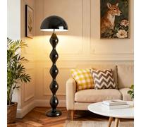 KlkrzJwy Lampadaire Champignon Moderne De 150 Cm, Ampoule LED E27 À Intensité Variable, Corps Ondulé En Fer, Idéal Pour Le Salon, La Chambre, Le Bureau Ou La Salle À Manger.