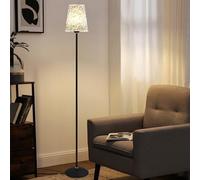 KlkrzJwy Lampadaire En Tissu Noir De 150 Cm Avec Ampoule LED E27 À Intensité Variable Et Structure En Fer. Idéal Pour Le Salon, La Chambre, Le Bureau, La Salle À Manger Ou La Bibliothèque.