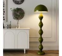 KlkrzJwy Lampadaire Moderne Champignon 59,1 Pouces, Lampe Sur Pied À Corps Ondulé Avec LED E27, Intensité Variable, En Fer, Pour Salon, Chambre À Coucher, Bureau, Salle À Manger