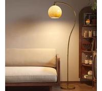 KlkrzJwy Lampadaire Nordique En Verre Globe Arc 61" Lampadaire En Fer Lampe Haute Avec Interrupteur À Pied E26 Dimmable Verre Orange Lampe Sur Pied Pour Salon Bureau Chambre Salle À Manger