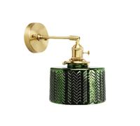KlkrzJwy Luminaires Vintage Applique Murale Avec Abat-Jour En Verre Vert Applique Murale De Chevet Appliques Murales Rotatives Applique Murale Décorative D'hôtel Avec Base E26 Pour Salon Loft Cuisine