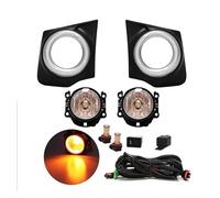 KLKWSFGFZK Phare antibrouillard Pour Mitsubishi Pour TRITON L200 2015-2018 DRL Feux De Jour Pare-chocs Phares De Conduite Fils Interrupteur LED Feux De Brouillard(LED YELLOW)