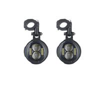 KLKWSFGFZK Phare Antibrouillard Universel Pour Voiture Et Moto Éclairage Auxiliaire À LED Conduite Optique De Moto Ronde(With wire)