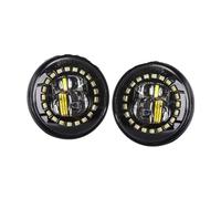 KLKWSFGFZK Pour Davidson Classic Pour Street Glide Fat Boy Road King Heritage Pour Softail Phare LED 7 Pouces + Feu Antibrouillard 4,5 Optique De Moto Ronde(003)