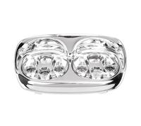 KLKWSFGFZK Pour Road Glide 2004-2013 Phare De Moto Homologué DOT 90 W Double LED 5,75 Optique De Moto Ronde(ALL Chrome Set)