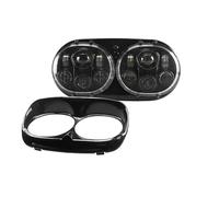 KLKWSFGFZK Pour Road Glide 2004-2013 Phare De Moto Homologué DOT 90 W Double LED 5,75 Optique De Moto Ronde(ALL Black Set)