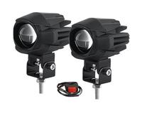 KLKWSFGFZK Projecteur LED Pour Moto 200 W Phare Antibrouillard Tout-terrain ADV GS UTV Camion Lampe Auxiliaire 12 V/24 V Optique De Moto Ronde(P1 2 PCS Light)