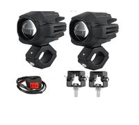 KLKWSFGFZK Projecteur LED Pour Moto 200 W Phare Antibrouillard Tout-terrain ADV GS UTV Camion Lampe Auxiliaire 12 V/24 V Optique De Moto Ronde(P3 2 PCS Light)