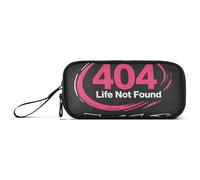 KLL 404 Error Life Not Found Trousse à crayons en nylon Style rock Grande capacité Papeterie scolaire pour écolières